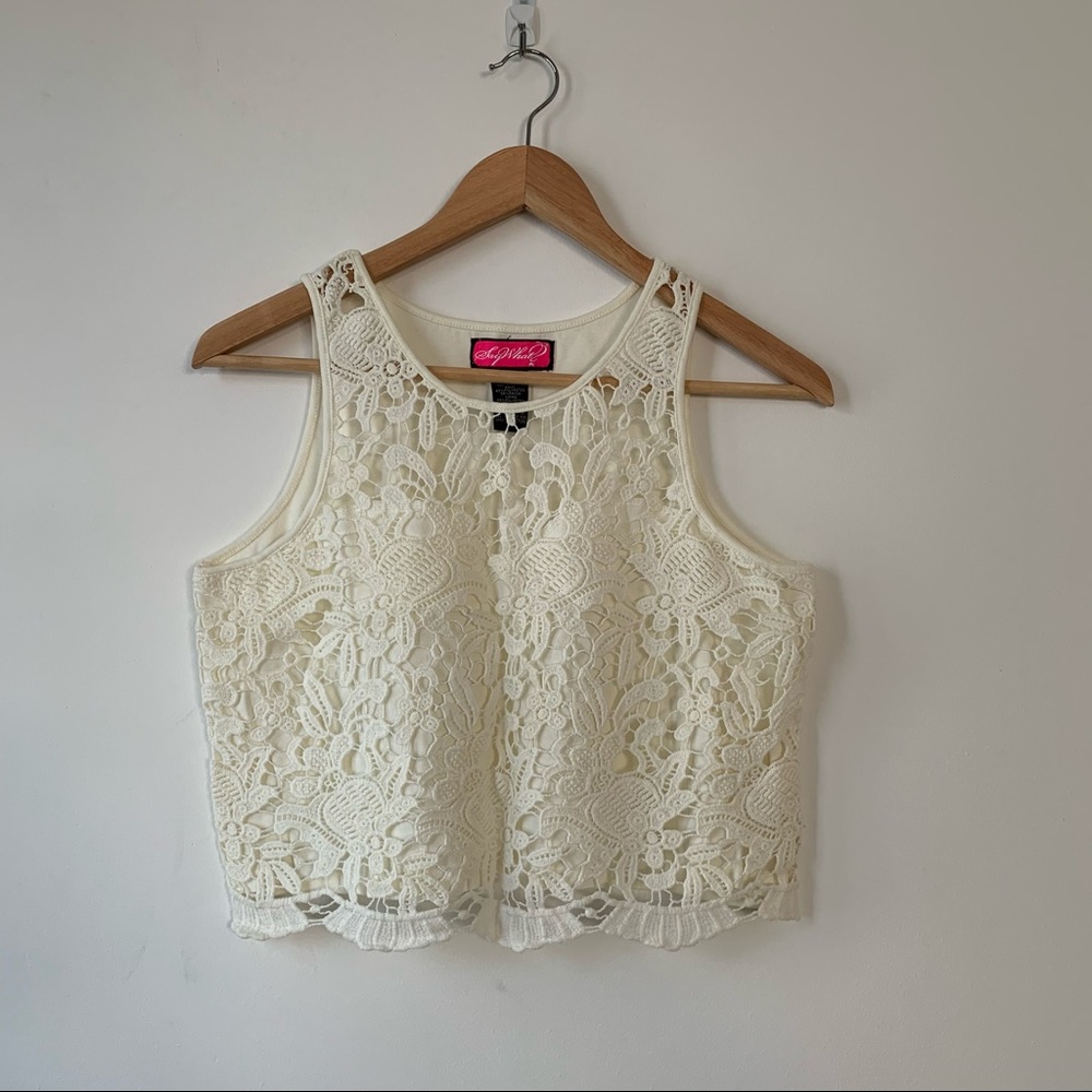 White crop top